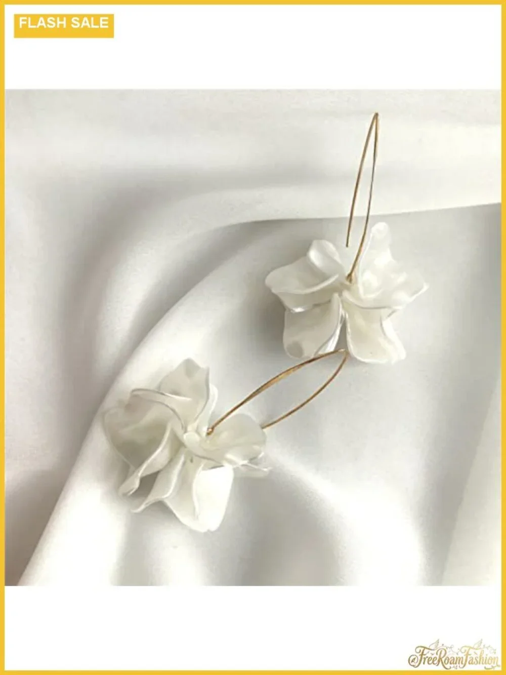 Handmade Acrylic Tiered Petal Flower Dangle Drop Earrings